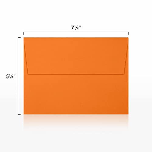 LUXPaper A7 Invitation Envelopes | Peel & Press | 5 1/4" x 7 1/4" | Mandarin Orange | 80lb. Text | 250 Qty - Image 4