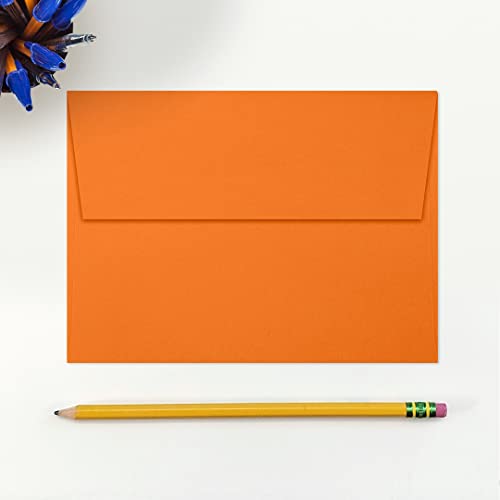 LUXPaper A7 Invitation Envelopes | Peel & Press | 5 1/4" x 7 1/4" | Mandarin Orange | 80lb. Text | 250 Qty - Image 3