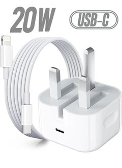 Sthxyfaith iPhone 20W Fast Charger | USB C Wall Fast Charger with USB C to Lightning Cable Compatible with iPhone 14/14 Pro/14 Pro Max/13/12/SE2020/11/XR/XS Max/X/iPad  - Image 1