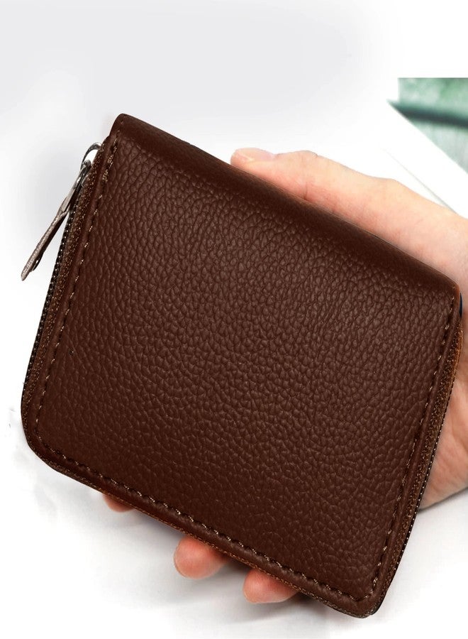 GREEN DRAGONFLY® PU Leather RFID Protected Coffee-Brown-Printed ID Card Holder/Money Organiser for Women and Girl's - Image 5