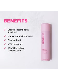 Design.ME PUFF.ME Volumizing Dry Texture Spray for Hair by DESIGNME | Light Hold Hairspray for Straight or Wavy Hair | Color Safe Fine Hair Texture Spray | Paraben and Sulfate Free Hair Texturizer, (7 Oz)  - Image 2