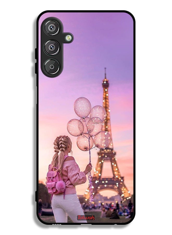 Tolwak Samsung Galaxy M15 5G Protective Case Cover Girl Holding Balloons - Image 1