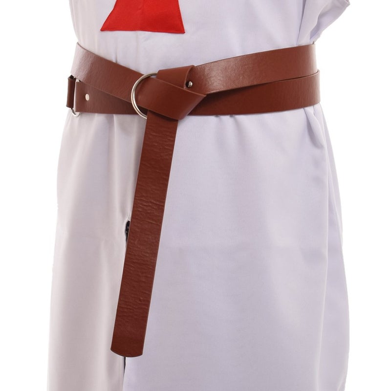 BLESSUME Medieval LARP Reenactment Viking Battle Knight Belt PU Leather Brown (Whole Length:about 230cm/90.5") - Image 2