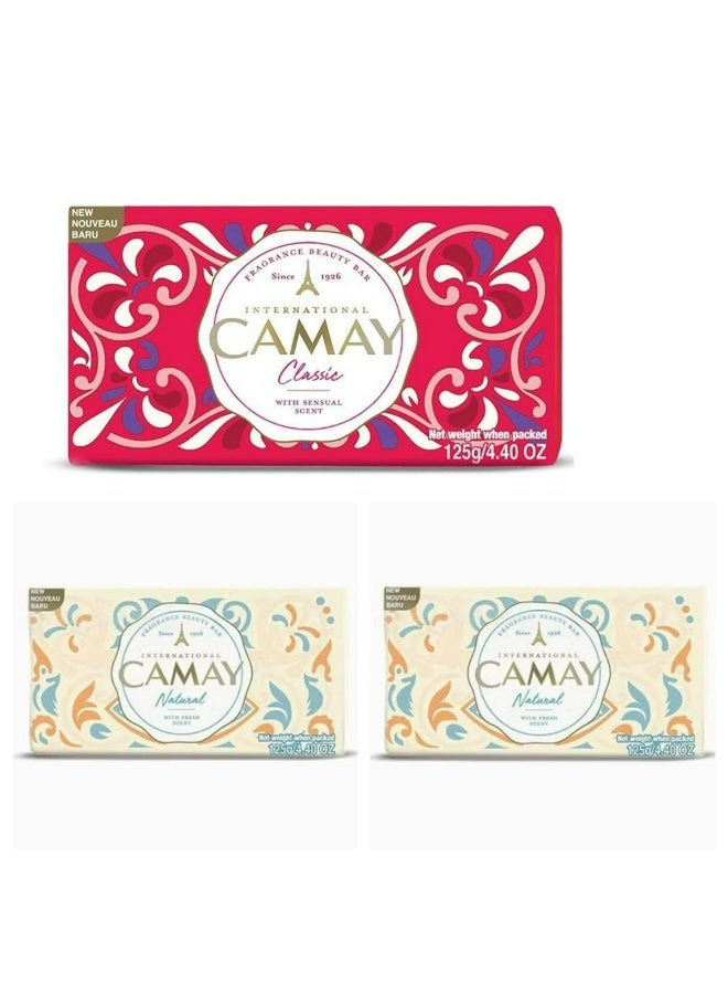 Natural Cedarwood And Bergamot Beauty Soap With French Fragrance 125g 3 Pcs