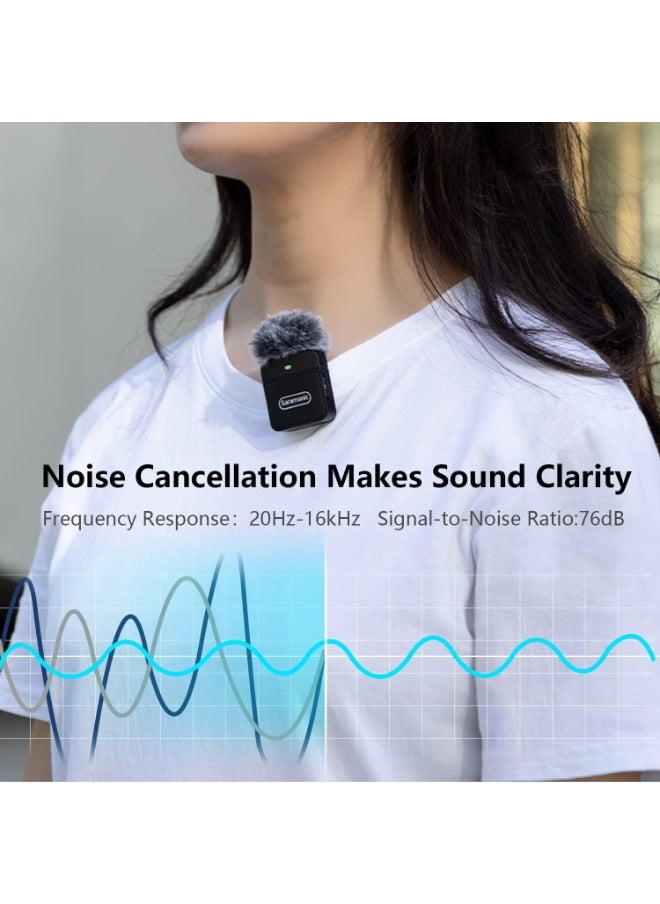 Saramonic - Blink100 B2 2.4GHz Dual Wireless Lavalier Lapel Microphone For Cameras Smartphone DSLR Recording Vlog Noise Reduction 10-Hour Battery Life Transmitter 2 + Receiver 1 - Image 1