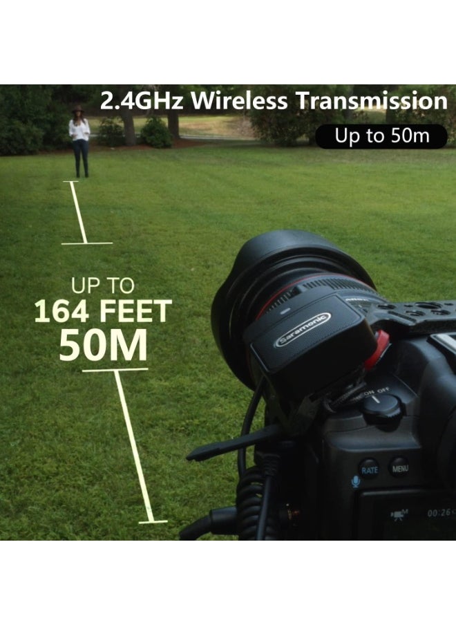 Saramonic Blink100 B2 2.4GHz Dual Wireless Lavalier Lapel Microphone For Cameras Smartphone DSLR Recording Vlog Noise Reduction 10-Hour Battery Life Transmitter 2 + Receiver 1  - Image 5