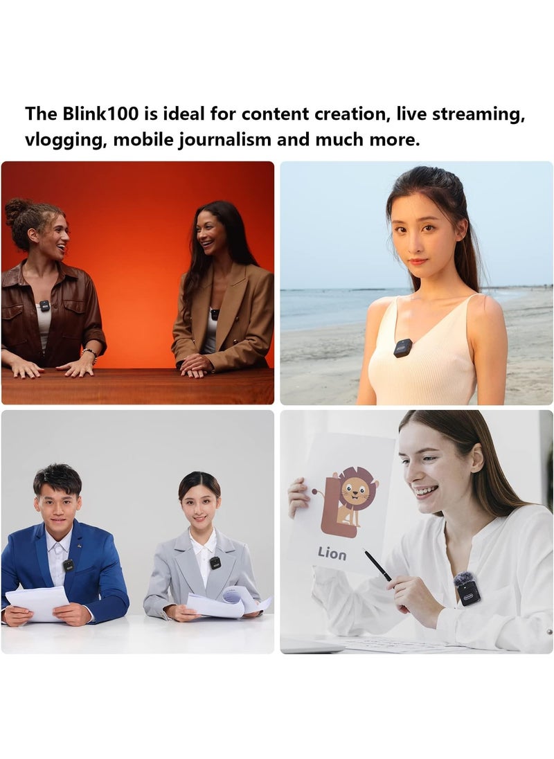 Saramonic - Blink100 B2 2.4GHz Dual Wireless Lavalier Lapel Microphone For Cameras Smartphone DSLR Recording Vlog Noise Reduction 10-Hour Battery Life Transmitter 2 + Receiver 1 - Image 1