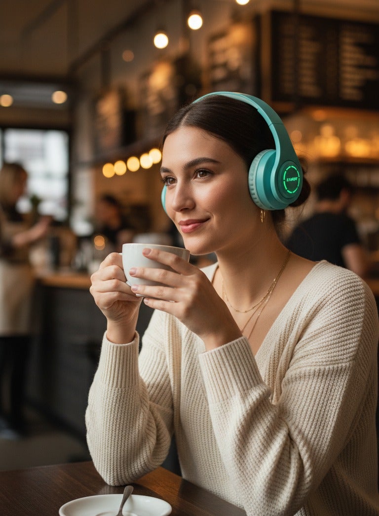 Start Stereo Wireless Over-Ear ST-A50 Headphone Headset With Mic Support Tf Card - Blue - Image 4