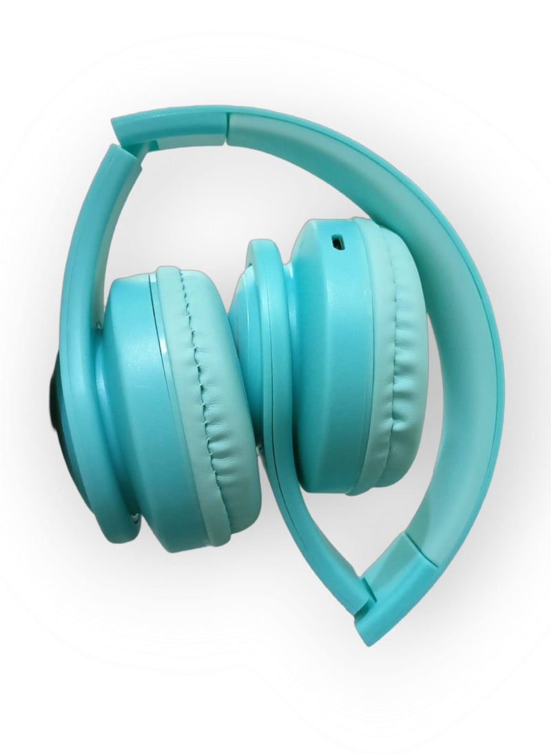 Stereo Wireless Over-Ear ST-A50 Headphone Headset With Mic Support Tf Card - Blue