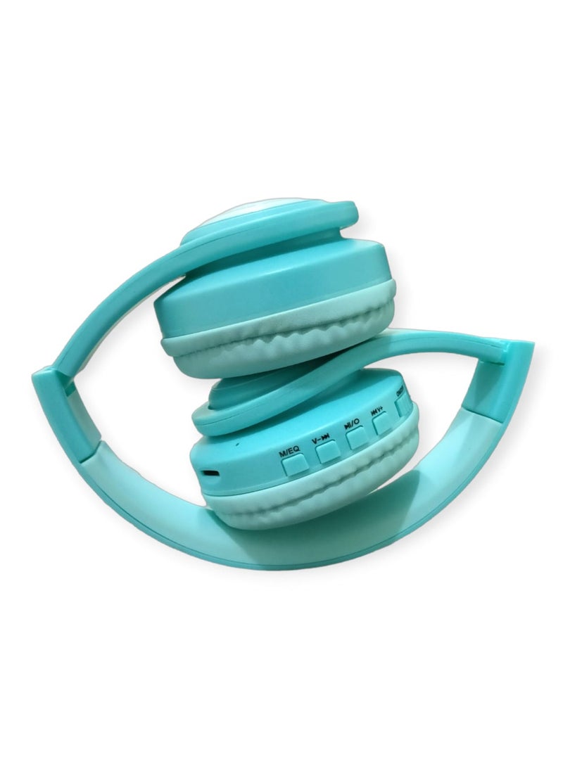 Stereo Wireless Over-Ear ST-A50 Headphone Headset With Mic Support Tf Card - Blue