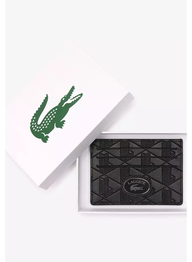 لاكوست حافظة بطاقات بطبعة مونوغرام من الجلد - Image 1