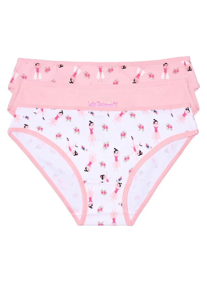 ميلك مجموعة من 3 قطع بيكيني حريمي، ملابس داخلية قطنية مطبوعة، مريحة وناعمة، تصميم أنيق للاستخدام اليومي - Image 1