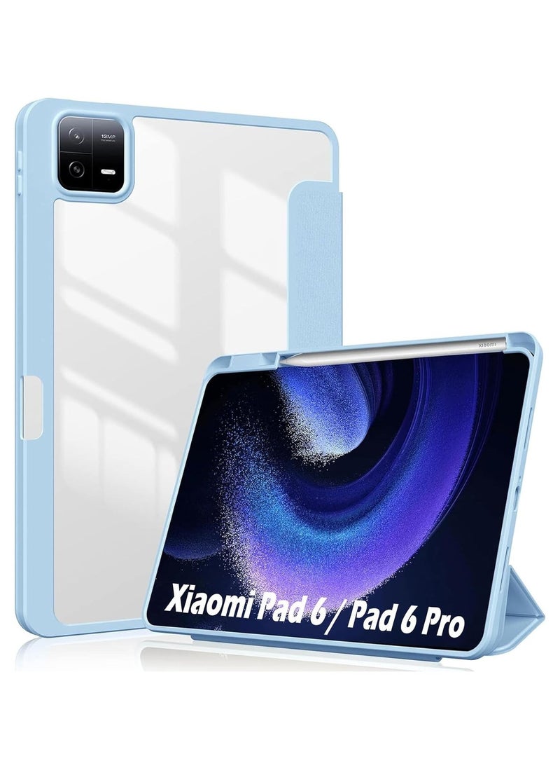 Arabest Xiaomi Pad 6 /Pad 6 Pro cover,Hard Shell Smart Cover Protective Slim Case for Xiaomi Mi Pad 6 /Pad 6 Pro light blue - Image 1