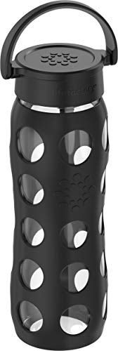 Lifefactory 22-Ounce BPA-Free Glass Water Bottle with Classic Cap and Protective Silicone Sleeve, Onyx - Image 2