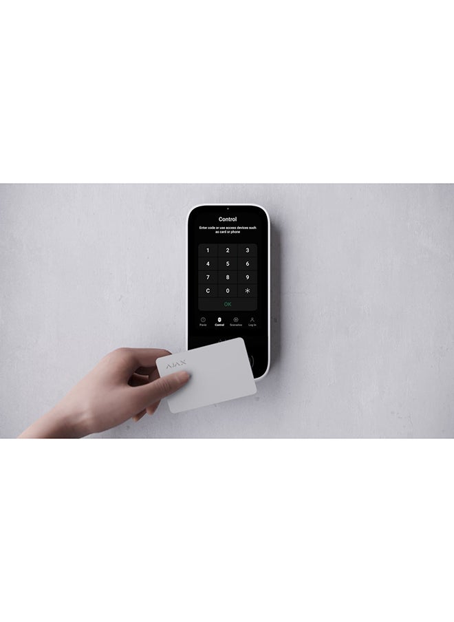 Ajax - KeyPad TouchScreen - White | Easy & Secure Smart Security Keypad - Image 1