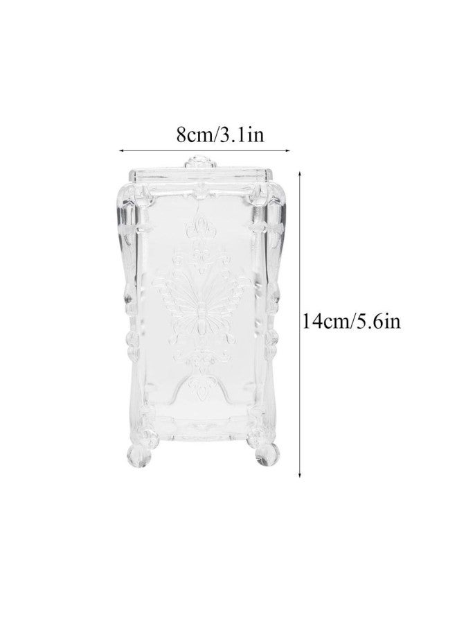 klarako 3 Colors Cosmetic Storage Box - Makeup Cotton Pad Organizer Nail Art Wipe Cotton Storage Tools with Cap,Fashion appearance,Versatile Use,Ideas Gift for Girlfriend, Women, Mom (Transparent) - Image 5
