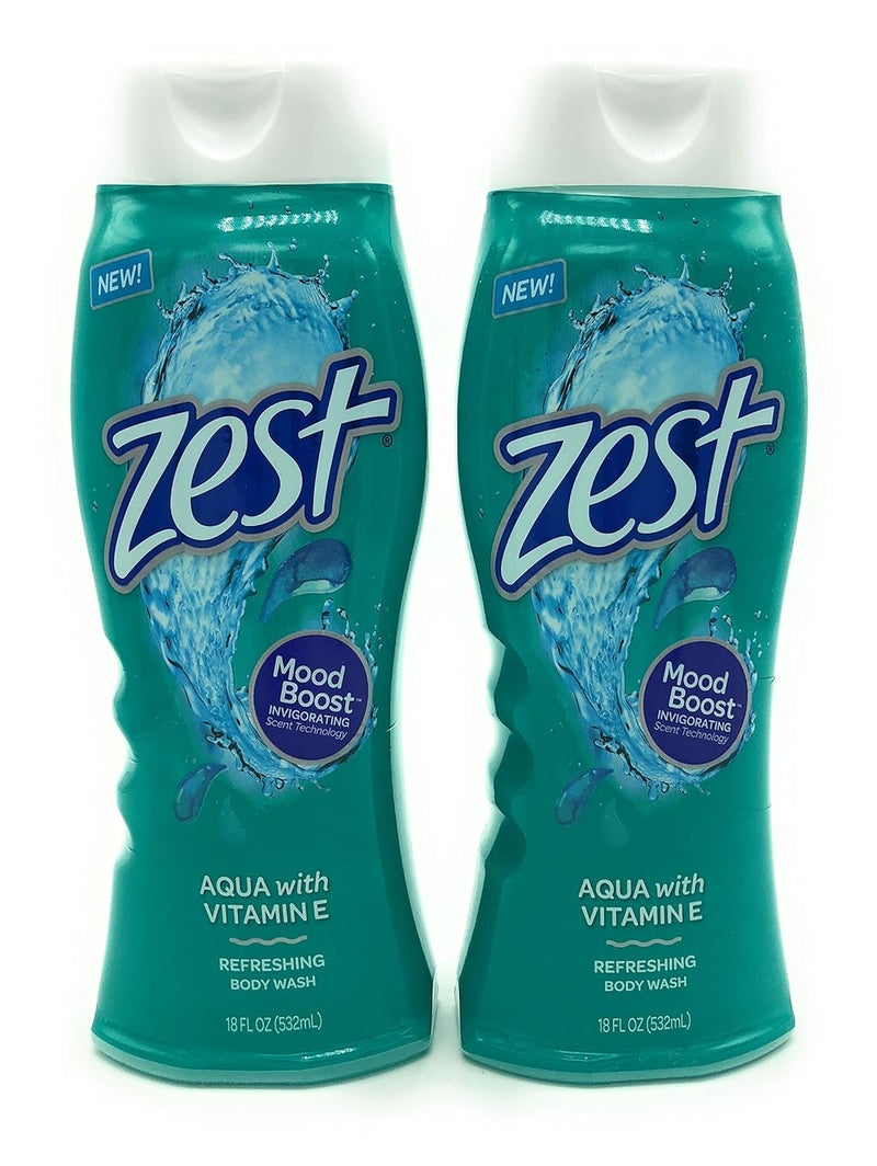 Zest Body Wash Aqua 18 Ounce 2 Pack