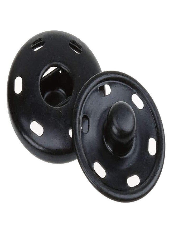 COTOWIN Sew-On Snaps,Black Press Buttons,Pack of 10,25mm - Image 1