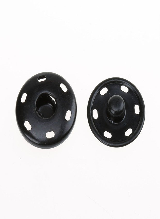 COTOWIN Sew-On Snaps,Black Press Buttons,Pack of 10,25mm - Image 2