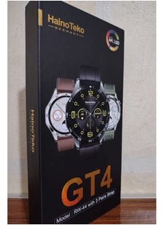 هينو تيكو ساعة Haino Teko GT4 الذكية بموديل RW-44 هي الاختيار الأمثل لمن يبحث عن الأناقة، الأداء العملي، والتكنولوجيا المتقدمة في جهاز واحد. مصممة بجودة ألمانية فائقة مع شاشة AMOLED عالية الدقة لضمان وضوح مثالي وسهولة في الاستخدام حتى في ضوء الشمس المباشر سيلفر  - Image 1