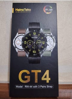 هينو تيكو ساعة Haino Teko GT4 الذكية بموديل RW-44 هي الاختيار الأمثل لمن يبحث عن الأناقة، الأداء العملي، والتكنولوجيا المتقدمة في جهاز واحد. مصممة بجودة ألمانية فائقة مع شاشة AMOLED عالية الدقة لضمان وضوح مثالي وسهولة في الاستخدام حتى في ضوء الشمس المباشر سيلفر  - Image 2
