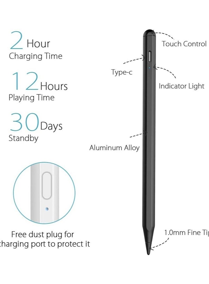 ELTRAZONE Upgraded Stylus Pen for Touch Screens, Rechargeable Phone Pen for Android & iOS Compatible with iPhone/iPad/Pro/Mini/Other Tables & Smart Phone - Image 3