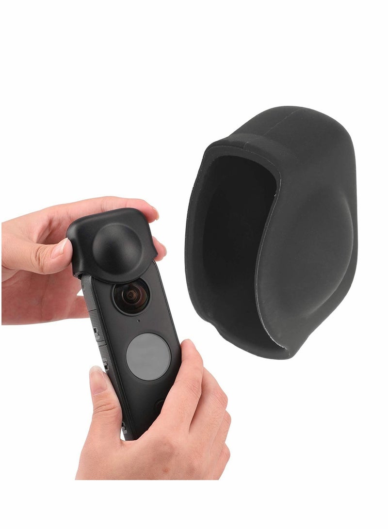 Durable Silicone Lens Cap for Insta360 ONE X2 - Detachable, Antislip, Dropproof & Scratchproof Protection (Black) - Image 4