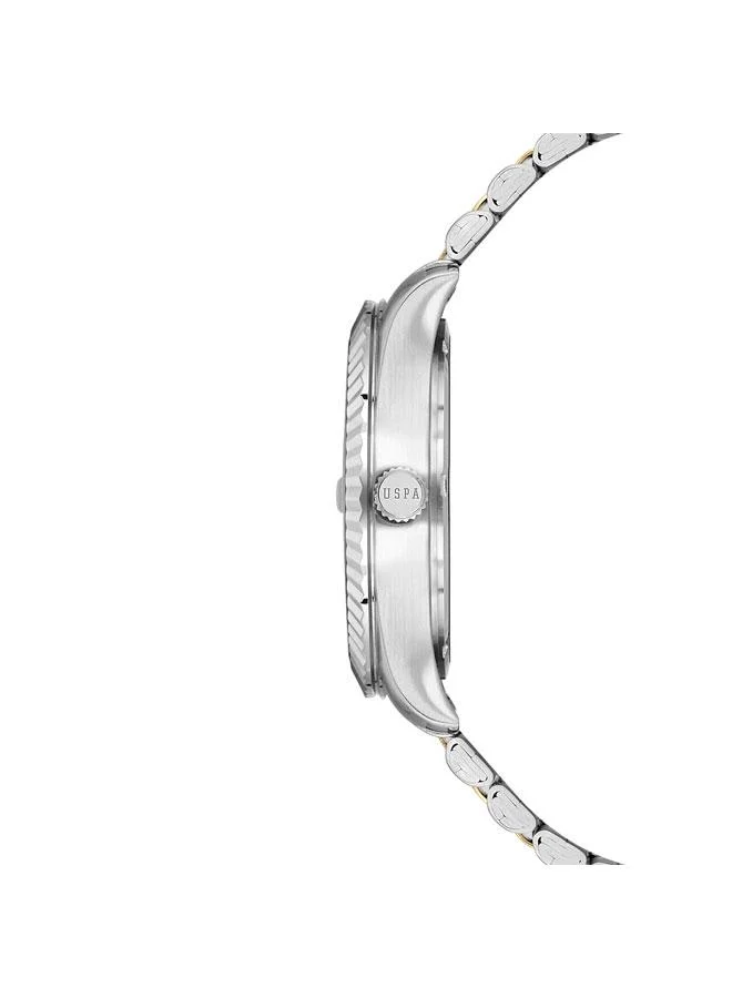 U.S. Polo Assn. Novelties Green Dial Silver Stainless Steel Bracelet Analog Watch for Men 42mm