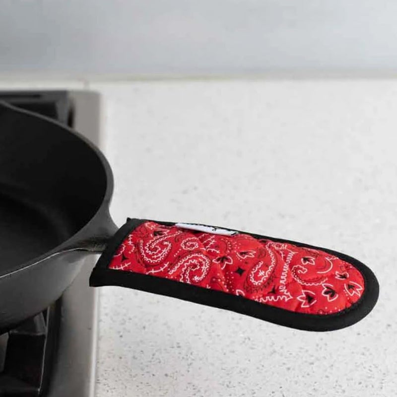 Lodge Fabric Hot Handle Holder (Pack of 2) - Machine Washable Hot Handle Holder Designed for Traditional Lodge Cast Iron Products - Reusable Heat Protection Up to 350Â° - Bandana - Image 2