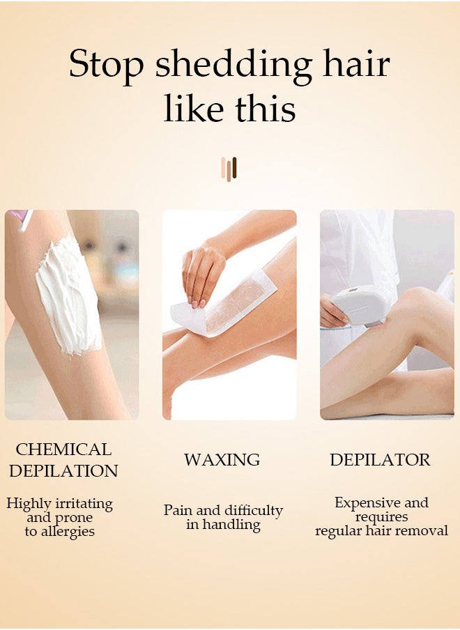 DUNISO Electric Hair Remover，Painless Ladies Shaver，Portable Waterproof Bikini Trimmer，Rechargeable Wet and Dry Cordless Lady Hair Removal Device,for Face, Leg and Underarm Epilator  - Image 3