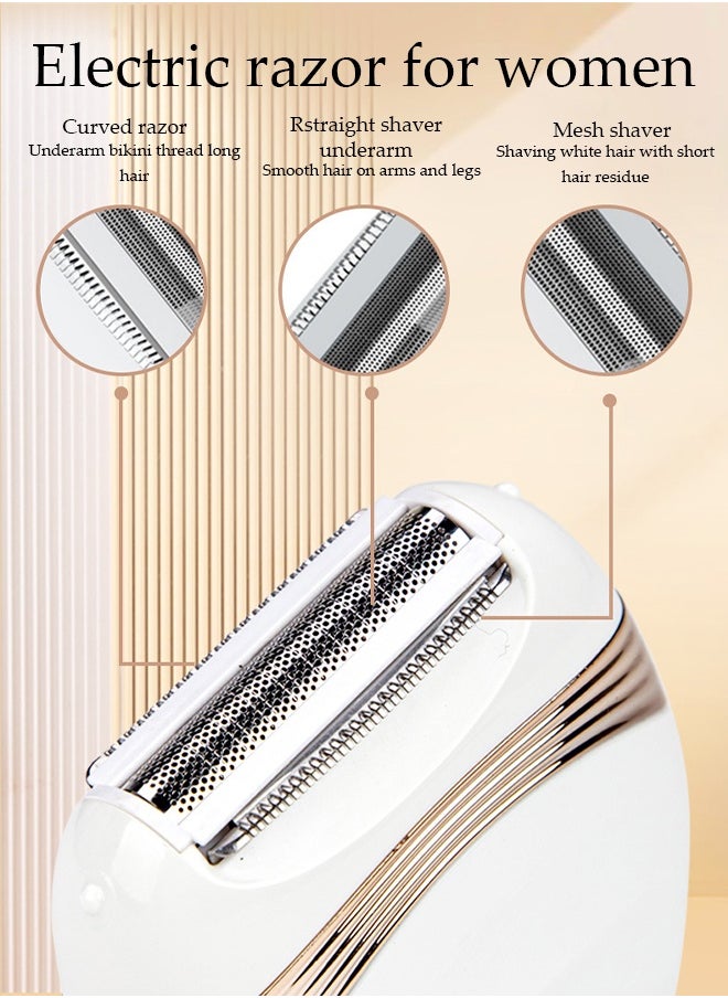 DUNISO Electric Hair Remover，Painless Ladies Shaver，Portable Waterproof Bikini Trimmer，Rechargeable Wet and Dry Cordless Lady Hair Removal Device,for Face, Leg and Underarm Epilator  - Image 4