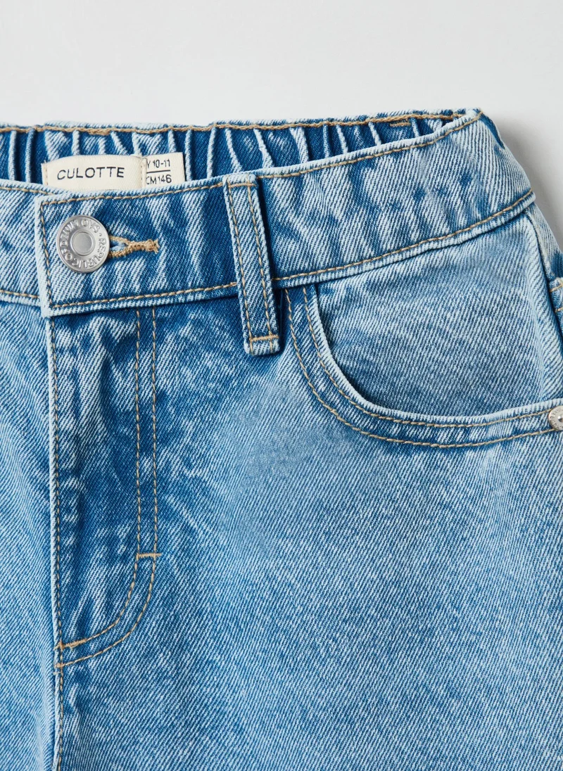 او في اس OVS Five-Pocket Culotte Jeans