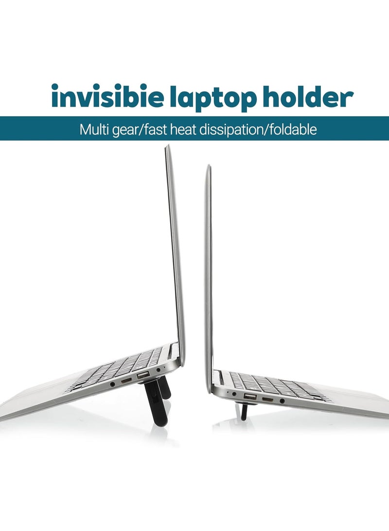 Bukela Foldable Keyboard Riser Stand, Self-Adjusting Laptop Feet with Dual Angles Small Computer Stand Portable PP Computer Keyboard Lift for Desk - Image 3