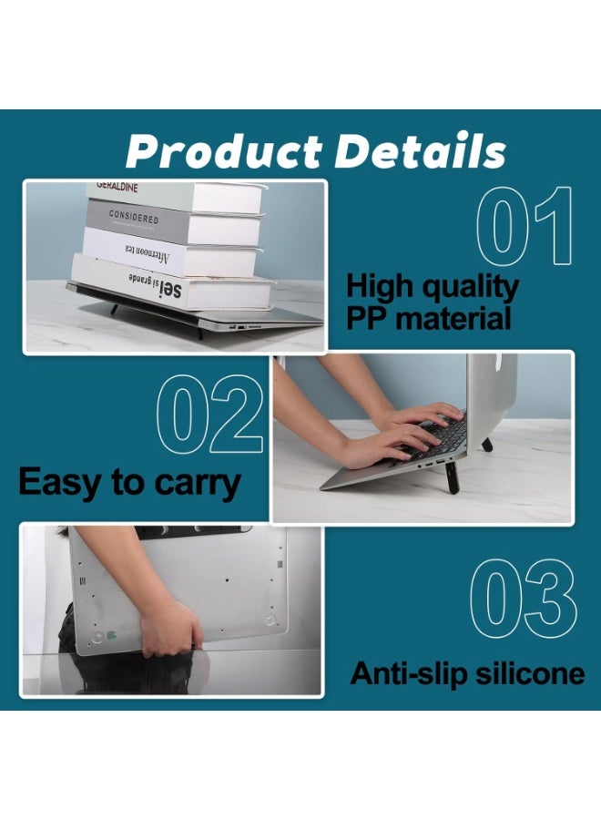 Bukela Foldable Keyboard Riser Stand, Self-Adjusting Laptop Feet with Dual Angles Small Computer Stand Portable PP Computer Keyboard Lift for Desk - Image 5