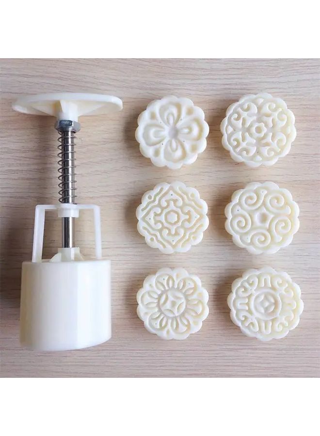 6 Flower Shaped Biscuit Mold Hand Pressed Pastry Bread Cake Baking Tool - Image 2