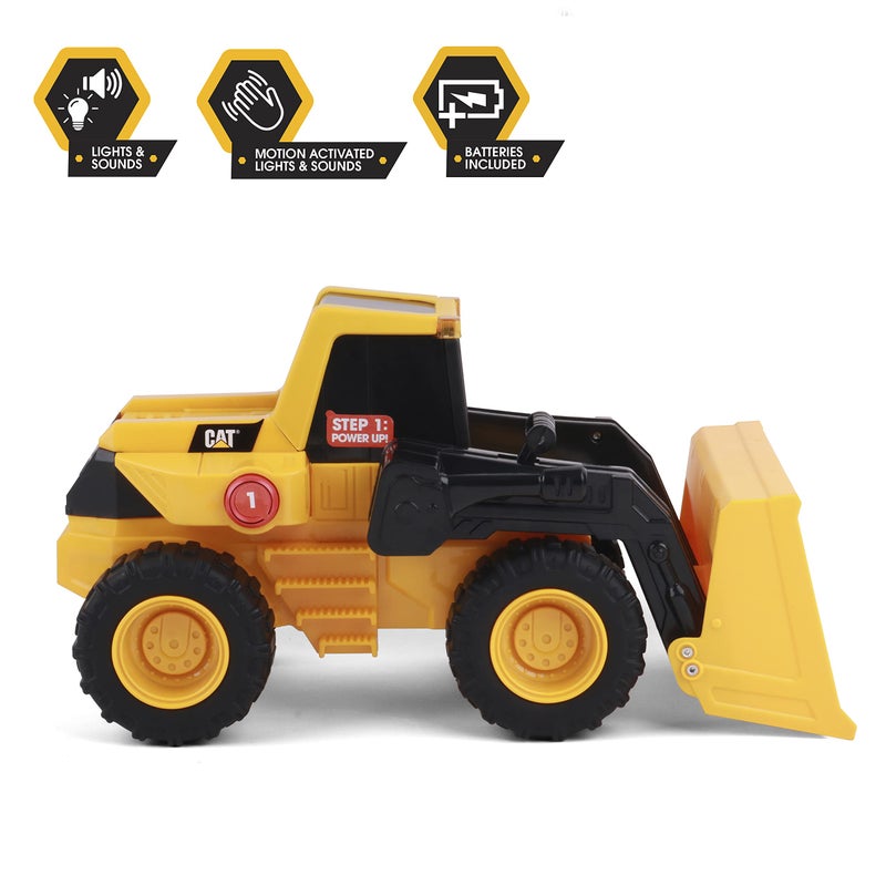 CAT Construction Toys  Construction 11.5"" Power Haulers Wheel Loader  Realistic Lights & Sounds  Motion Drive Technology  Working Features  and Interactive Play for Ages 3+ - Image 2