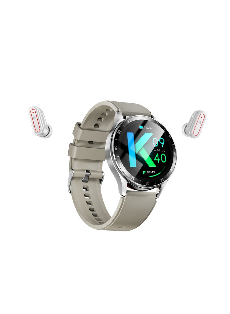 AROAQ X10 Headphone Smart Watch Men 2 in 1 Bluetooth Call Heart Rate Blood Pressure Monitoring Sports Smartwatch  - Image 1