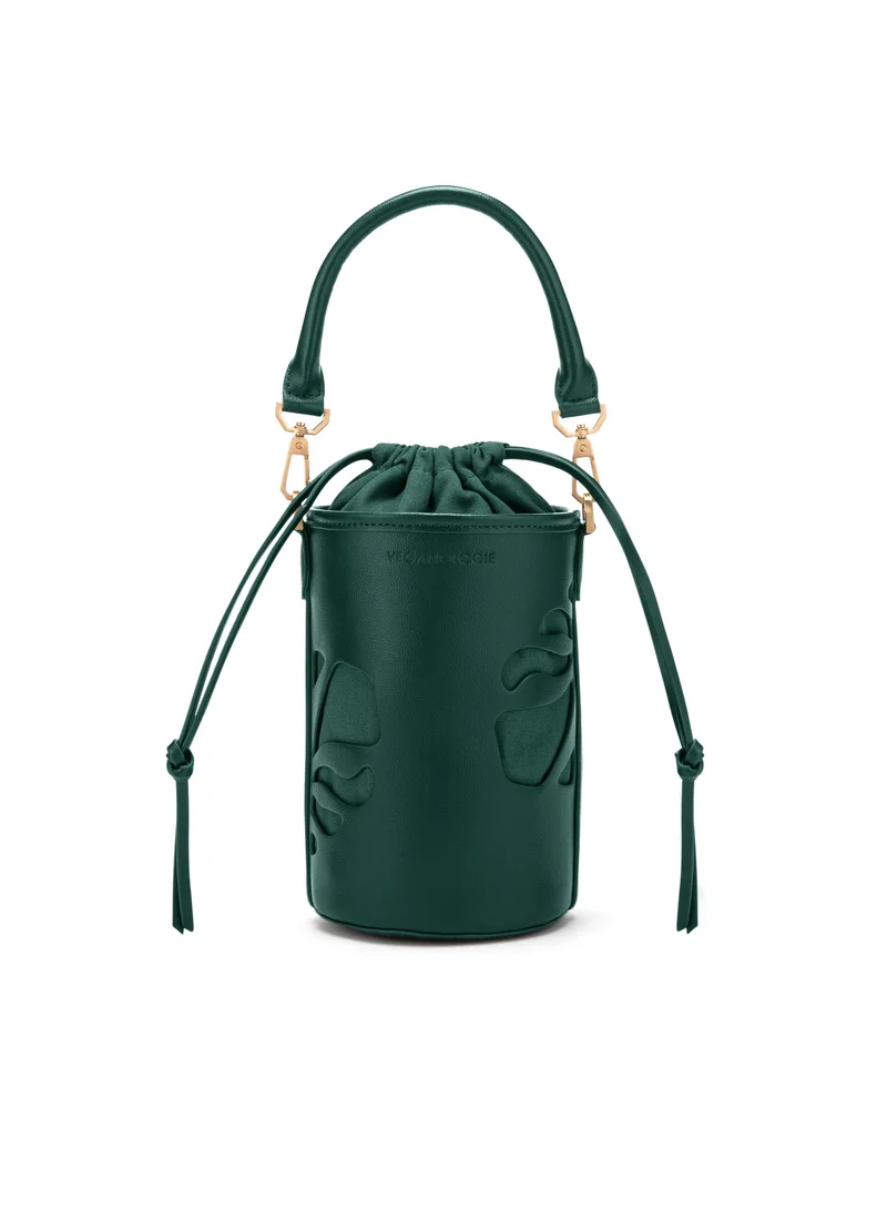Veganologie Bucket Bag in Green Made From 2 Bamboo Stems