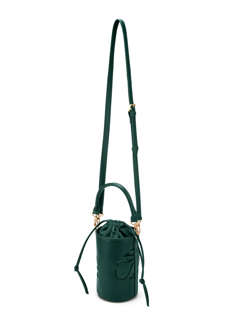 Veganologie Bucket Bag in Green Made From 2 Bamboo Stems
