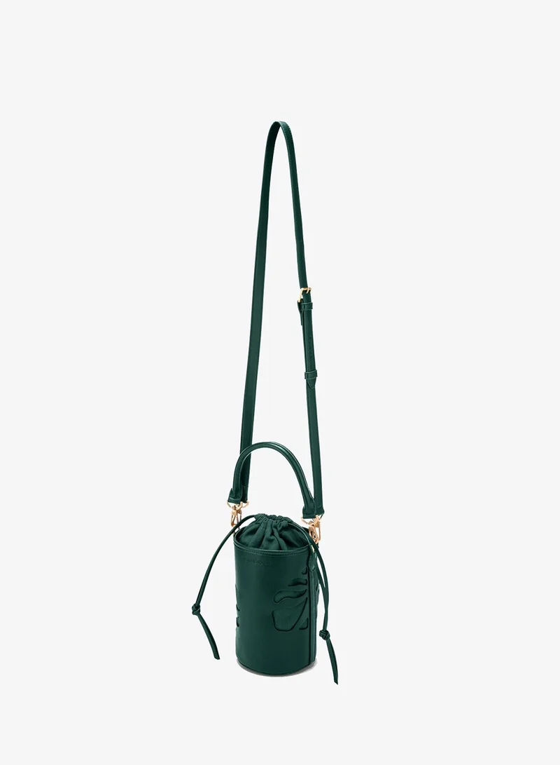 Veganologie  Bucket Bag in Green Made From 2 Bamboo Stems for Women | Best Price UAE