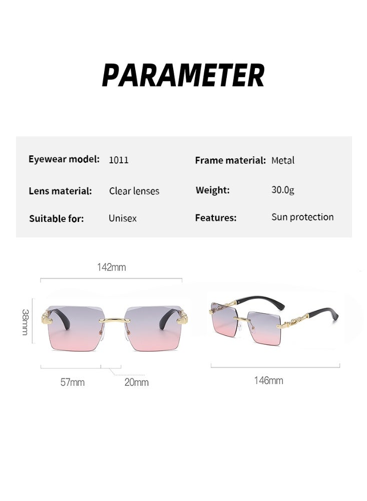 Nexlynx New Rimless Fashion Trend Sunglasses Personalized Sunglasses UV Protection Unisex - Image 2