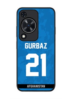 Stylizedd Rugged Black edge case for Huawei nova Y72 / Huawei Enjoy 70 4G, Slim fit Flexible Thin Cover - Team Afghanistan Rahmanullah Gurbaz, Jersey No 21  - Image 1
