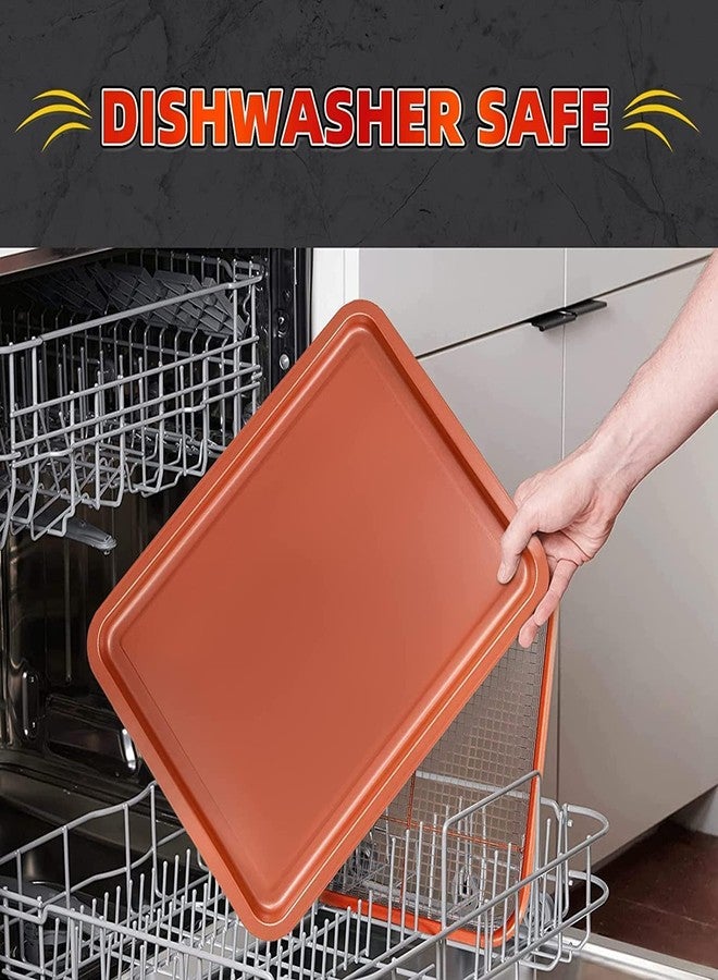 SARNESHWERAM Deep Fried Food Drainer | Rectangle Crispy Tray | Fresh Keeping Food Basket | Copper Crispy Basket | Kitchen Tool & Accessories (Pack of 1) - Image 3