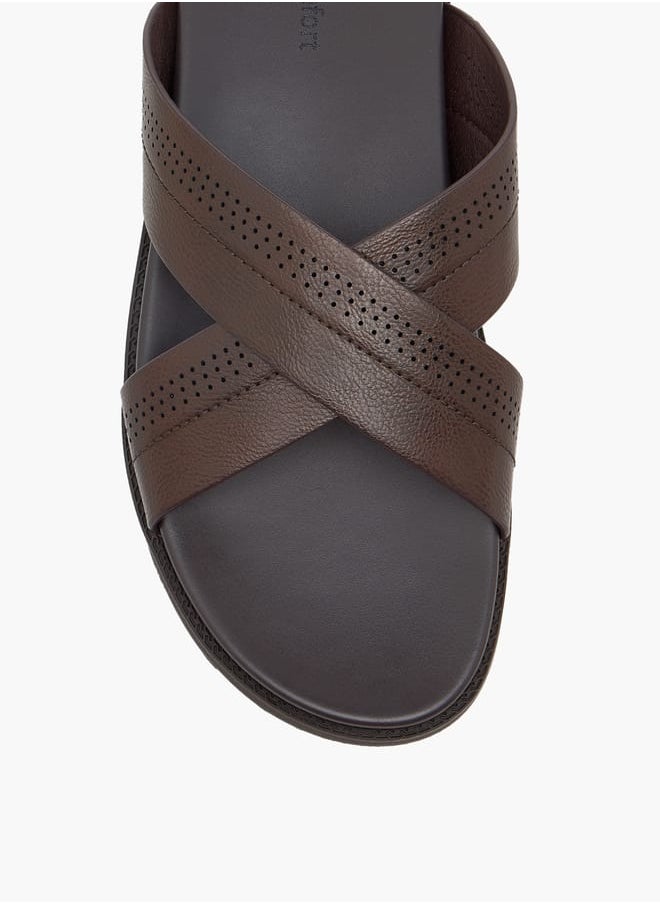 Le Confort Men's Cross Strap Slip-On Sandals  - Image 3