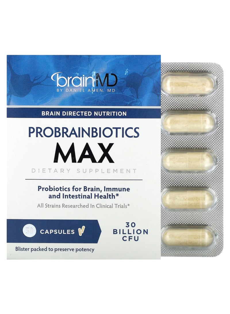 Probrainbiotics Max, 30 Billion CFU, 30 Capsules