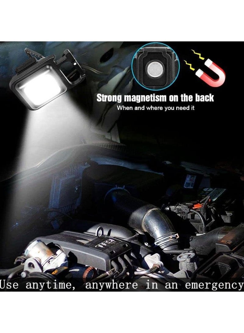 Keychain Flashlight 500mAh LED Rechargeable Torch Mini Torch 1000 Lumens 4 Light Modes Portable Outdoor Work Light for Daily Use  - Image 5