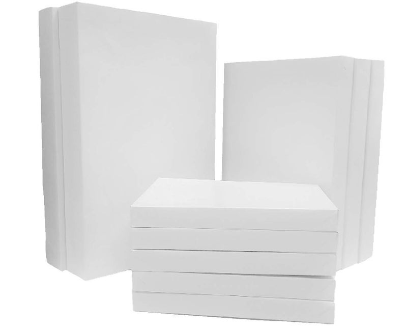 ALEF Set of 10 White Gift Wrap Boxes with Lids – 3 Sizes (17", 14", 10") – Sturdy, Reusable, and Versatile for Holidays, Weddings, Birthdays, and More - Image 2