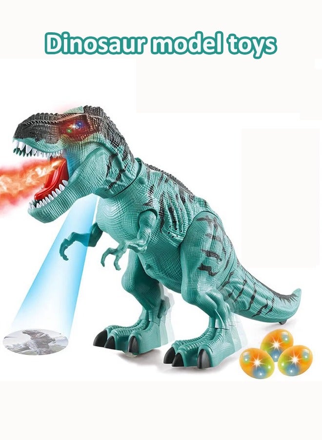 Dinosaur model toys Tyrannosaurus rex model Electric dinosaur toys Dinosaur toys that lay eggs With lighting and sound effects With projection - Image 1