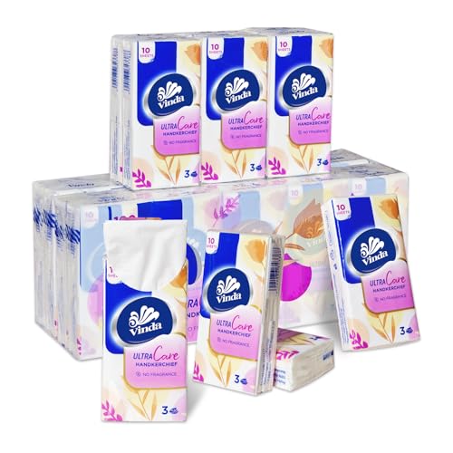 Vinda 3-Ply Ultra Care Pocket Tissues, Travel Size (30 Packs of 10 Tissues) - Image 5