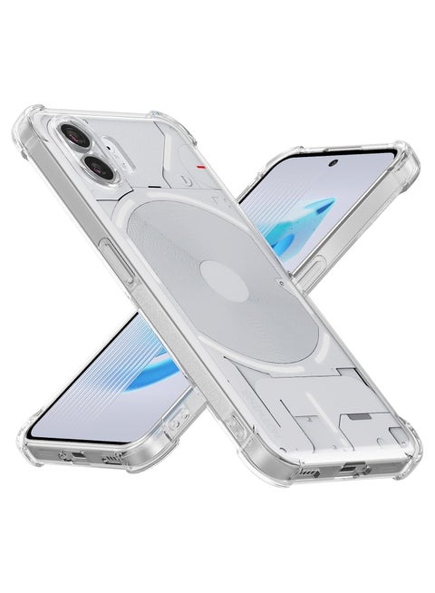 Case for Nothing Phone (2) Clear Cover with Reinforced Corner Bumper Slim Fit Shockproof Flexible TPU Case for Nothing Phone 2 - Transparent Clear
